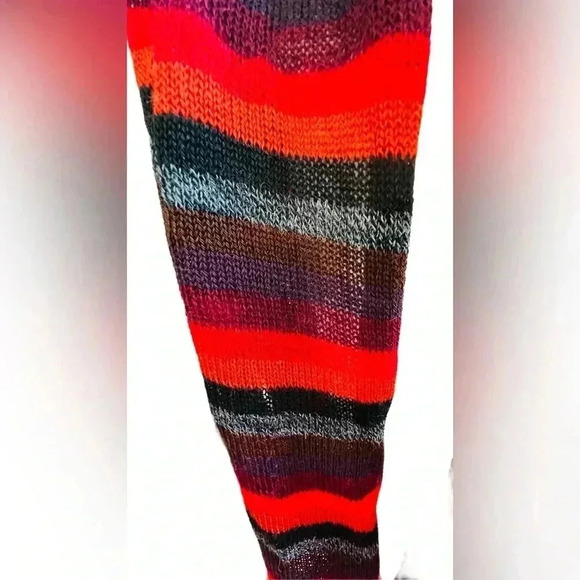 NWT Genuine Alpaca Scarf, Red/Orange/ Black/Gray/Purple - Picture 7 of 7